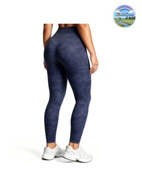 Deep V High Waisted Yoga Leggings 26" Compression Workout Pants